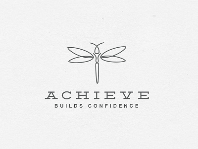 Achieve logo branding design dragonfly identity illustration logo