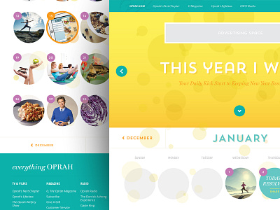 Next Steps bright calendar colorful inspirational responsive ui web design