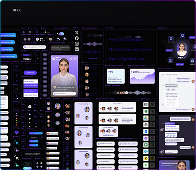 UI Kit for a Digital Human Chatbot graphic design ui user interface