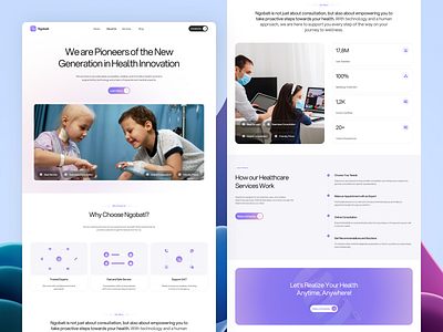 About Us Page - Ngobati Health Consultation about page about us branding clean ui clean website design health health website landing page online consultation section simple landing page typography ui ui design ui ux design ux ux design web design website