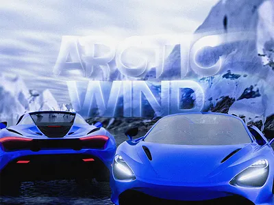 Arctic Wind - Poster Art, McLaren 765LT, Car Artwork - 3D Render 3d 765 art artwork blender car design graphic design lt mclaren photoshop post poster render social media