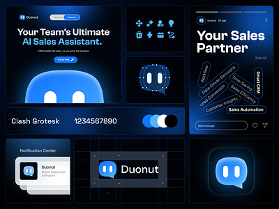 Duonut AI sales Agent Logo Design | AI Agent Branding Design agent logo ai ai agent logo ai assistant ai phone agent ai platform animation app logo artificial intelligence automation brand identity branding conversation enteprise graphic design identity optimization tool saas sales logo ui