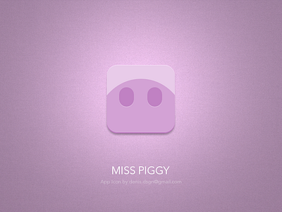 Miss Piggy app icon application bank flat icon icon illustration piggy