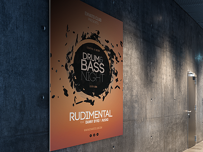 Event / Concert Flyer concert event flyer minimal mockup music photoshop poster print psd typo typography