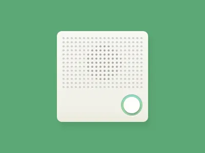 FM aurora concise fm fresh green icon photo radio snow white