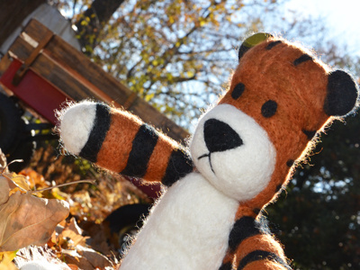 Stuffed Hobbes 3d calvin and hobbes hobbes needle felting