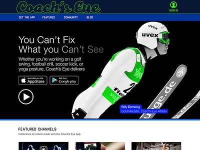 Homepage redesign olympic responsive sports web design