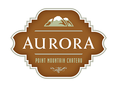 Aurora aurora border display enclosure letter mountain negative resort shield