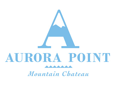 Aurora aurora blue didone letter minimal mountain negative