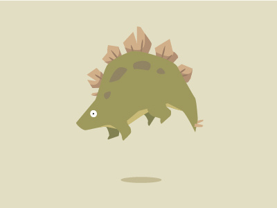 Leonard 2d character cute dino dinosaur illustration stegosaurus the end