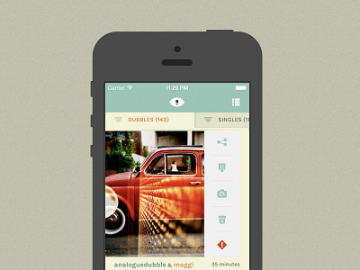 dubble Photo Options app dubble interface ios mobile design ui