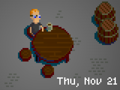 [GIF] Root Beer Celebration 16 bit 16bit animated animation game gif inn pixel sprite tavern videogame