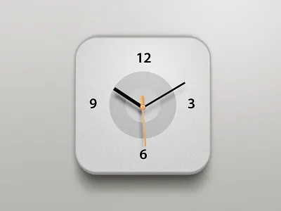 Clock app apple china clock design grey icon orange white xiaowu