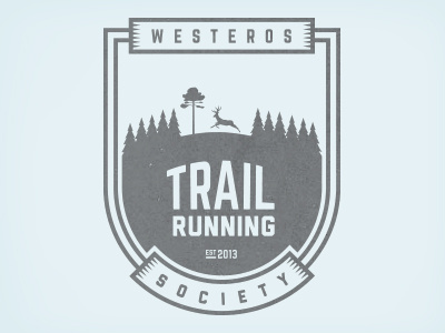 Trail running society logo running trail