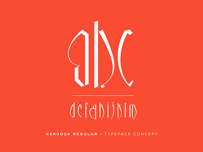 Nervosa typeface blackletter calligraphy font nervosa typeface