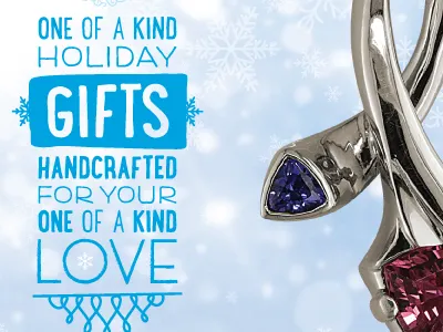 Holiday Postcard hand drawn holiday jewelry lunchbox neutraface