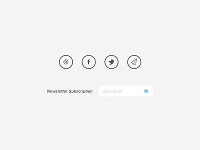 Social Section with Form facebook form newsletter social twitter
