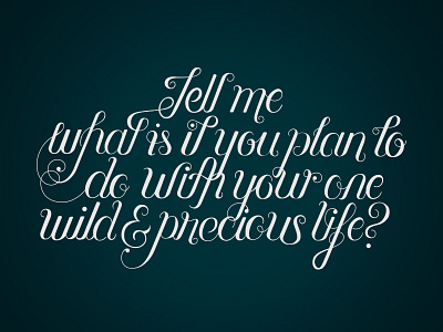 Tell me...vectorizing filigree flourish hand drawn hand lettering lettering script typography vector