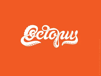 Octopus Calligraphy Logo calligraphy calligraphy and lettering artist calligraphy artist calligraphy logo et lettering evgeny tkhorzhevsky font hand lettering logo lettering artist lettering logo logo type