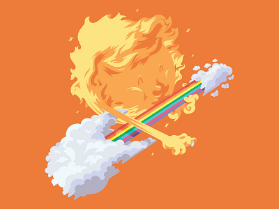 The Original Rock Star celestial bodies cloud pick rainbow guitar rock star threadless