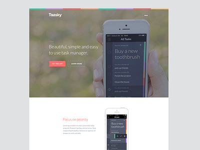 Taasky is live! app landing page taasky