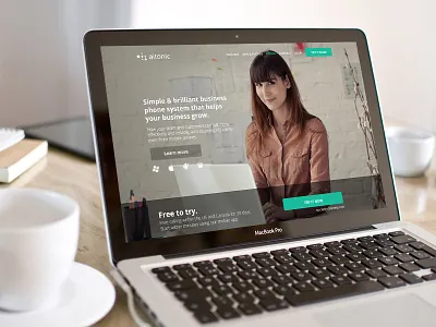 Aitonic business landing page phone soho voip