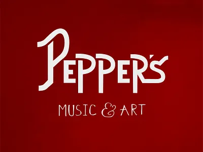 Pepper's School of Music & Art Logo Design hand lettered hand lettering lettering logo textures type based logo typography