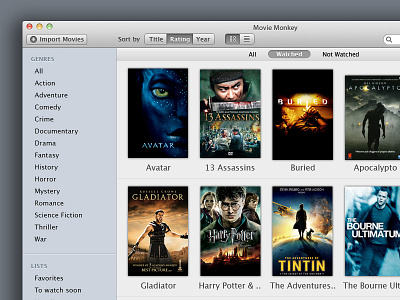 Movie Monkey Redesign app mac movie monkey