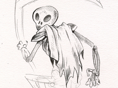 Death Sketch death illustration process skeleton sketches tarot