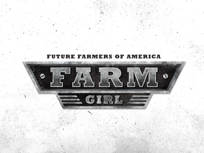 Future Farmers badge branding farm farming illustrator metal photoshop tractor vintage