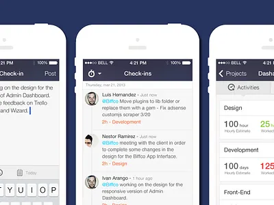 Dashable agile agilemethod dashable design development ios7 iphone5 koombea timetracking