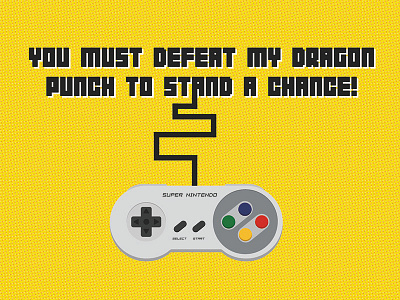 SNES Pad colourful fun illustration old school retro snes street fighter
