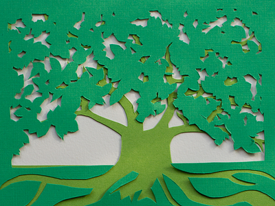 Papercut tree book cover hand rendered hoodzpah papercut tree