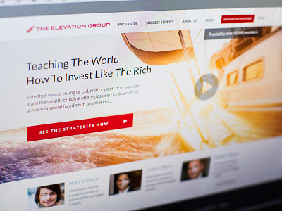 The Elevation Group web design cta photo background responsive video