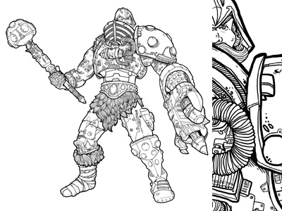 Manatarms 80s digital he man illustration