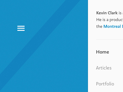 Navigation menu hamburger button personal site ratio sidebar