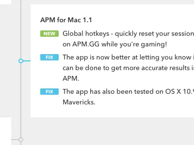 Changelog apm changelog mac timeline