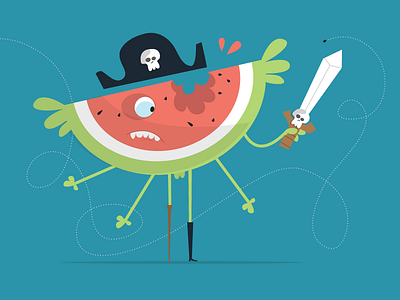 Captain Water M. editorial illustration vector