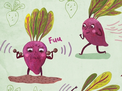 beetroot character illustration