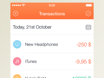 Walle Finance App [Light Version] app finance ios7 ipad iphone staff ui walle