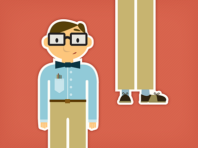 Nerd Fashion ballasy books flat geek illustration lucas nerd tall