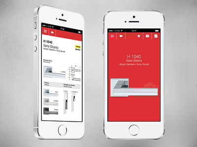 Design Handles iPhone App app architecture clean design design handles forniture iphone red