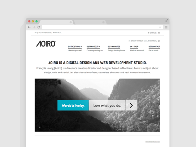 First Look at Aoiro Studio V5 - Coming soon! aoiro studio redesign site web