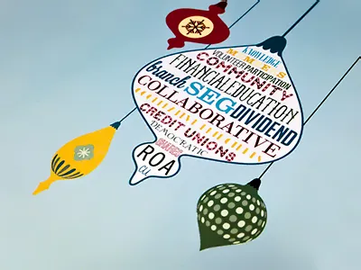 Type Ornament card holiday illustration print typography vector