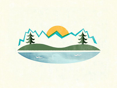 The Great Outdoors illustration mountains nature trees