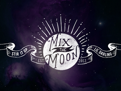 Mix the Moon Branding branding drawing graphic hand drawn illustration illustrator logo moon type typography vector visual design