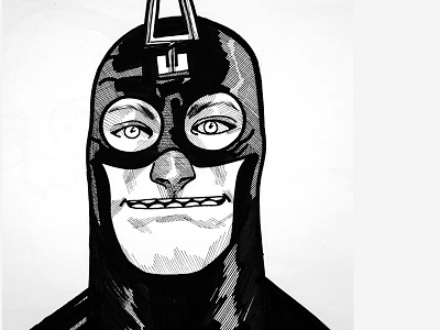 A Super A Day 116 - Black + White character design comic illustration portraits