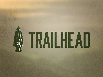 Trailhead App Logo arrow arrowhead grunge head hiking nature outdoors trail trailhead