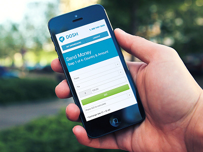 Dosh Mobile View isoflow mobile remittance responsive transfers ui ux web