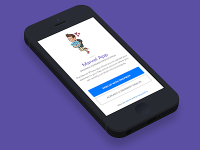 Marvel iPhone app - Turn your sketches into Prototypes app flat iphone iphone 5 iphone app login sign in sign up